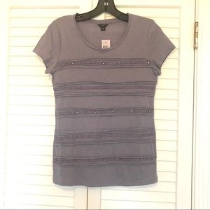Ann Taylor Embellished Tee Shirt